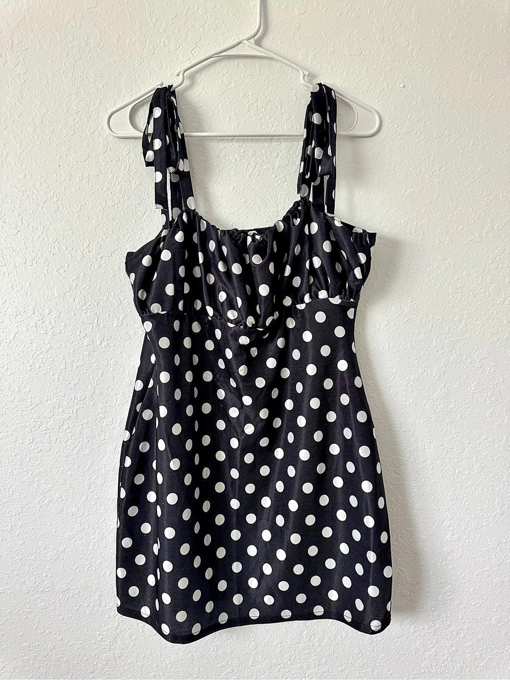 ASOS Polka Dot Mini Dress in Black & White Size XL (14)